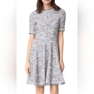 Rebecca Taylor Black and White Textured Dress